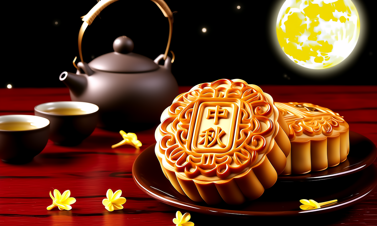 画中秋月饼